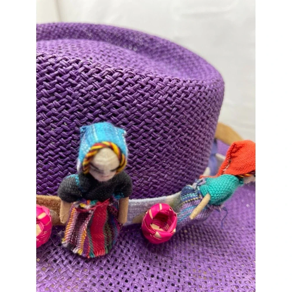 Hat Artist day of the dead zombie hat purple, unique, handmade artist 3D‎